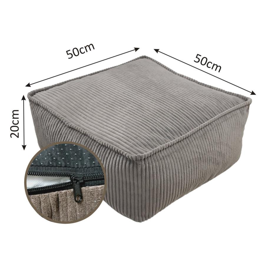 poduszka niska duża taupe