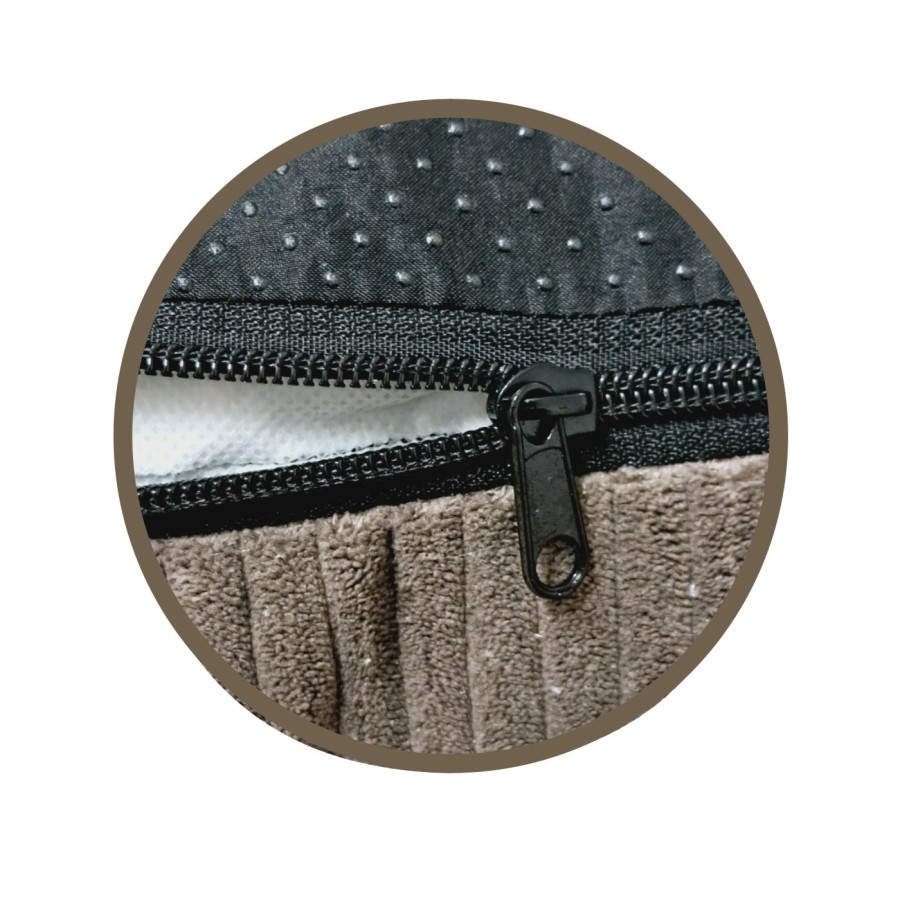 poduszka niska duża taupe