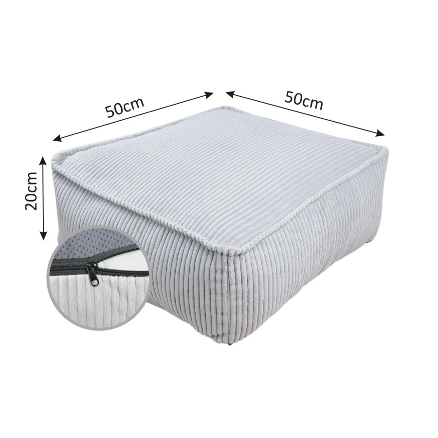 poduszka niska duża szara