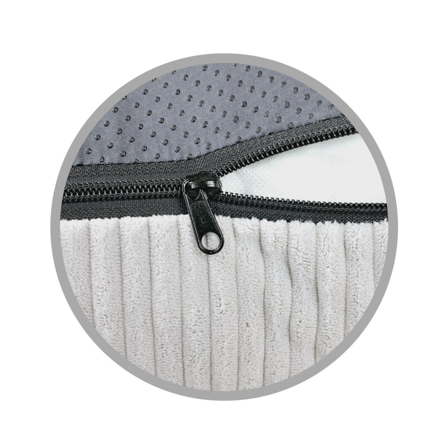 poduszka niska duża szara