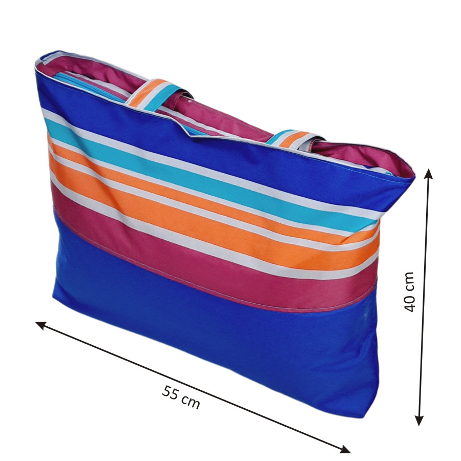 Torba na plażę wodoodporna z kieszonką 55x40 cm