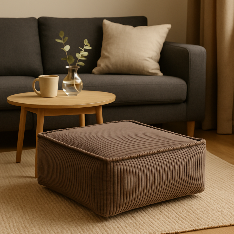 nowoczesna pufa| pufa niska| Materacerzekasnu.pl