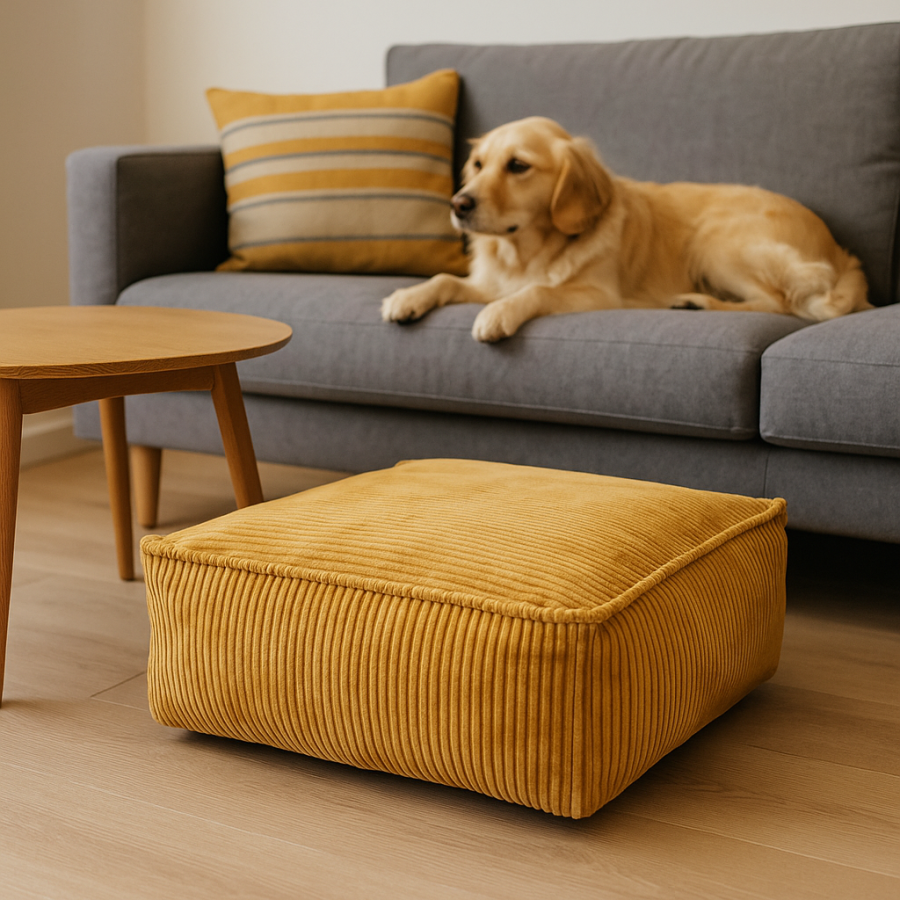 nowoczesna pufa| pufa niska| Materacerzekasnu.pl