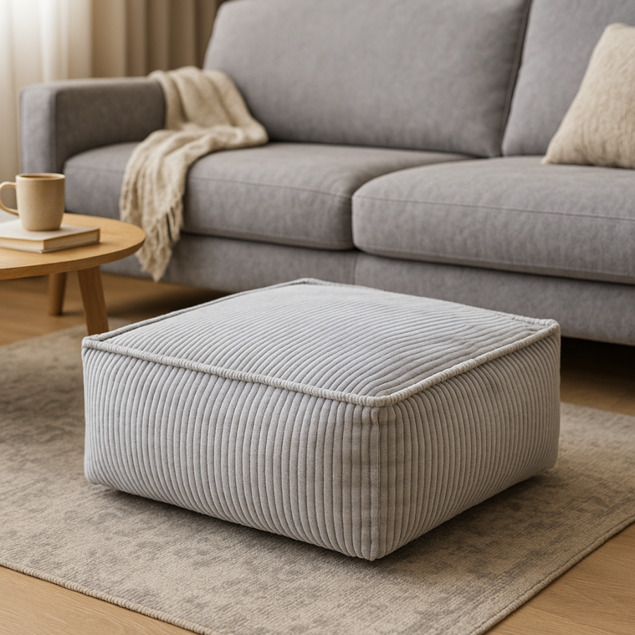 nowoczesna pufa| pufa niska| Materacerzekasnu.pl