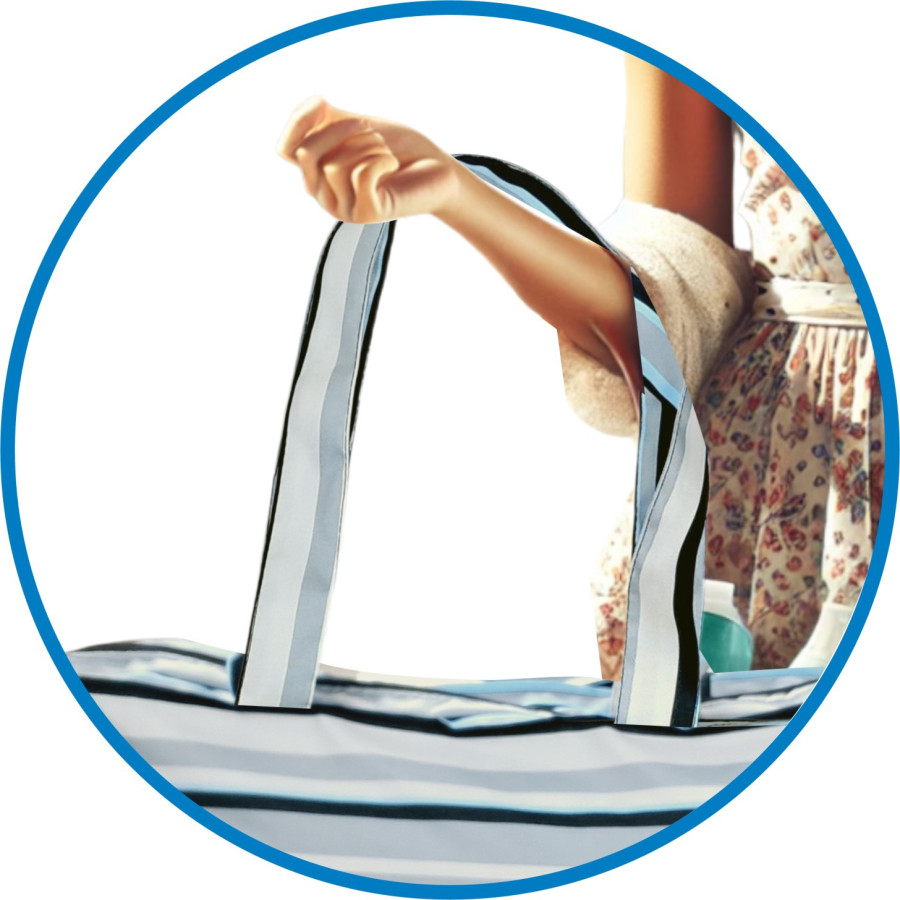 Torba na plażę wodoodporna z kieszonką 55x40 cm