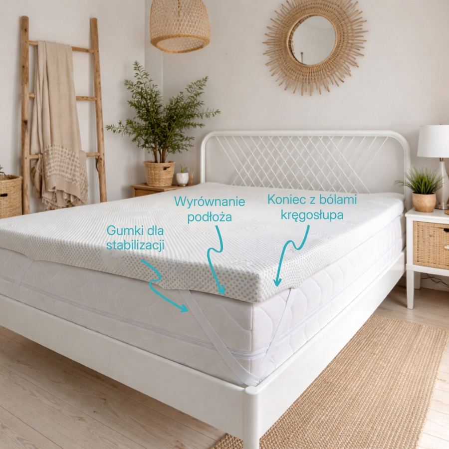Materac nawierzchniowy kokosowy HR – mocne wsparcie