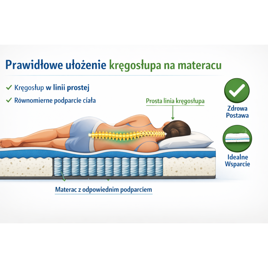 Materac nawierzchniowy - Lateks Visco I Materacerzekasnu.pl