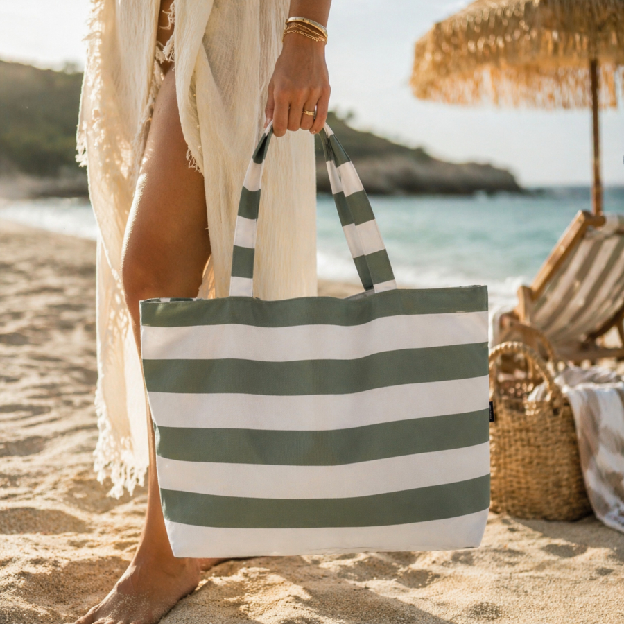 Torba na plażę - wodoodporna z kieszonką