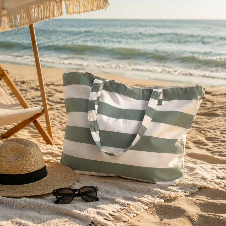 Torba na plażę - wodoodporna z kieszonką