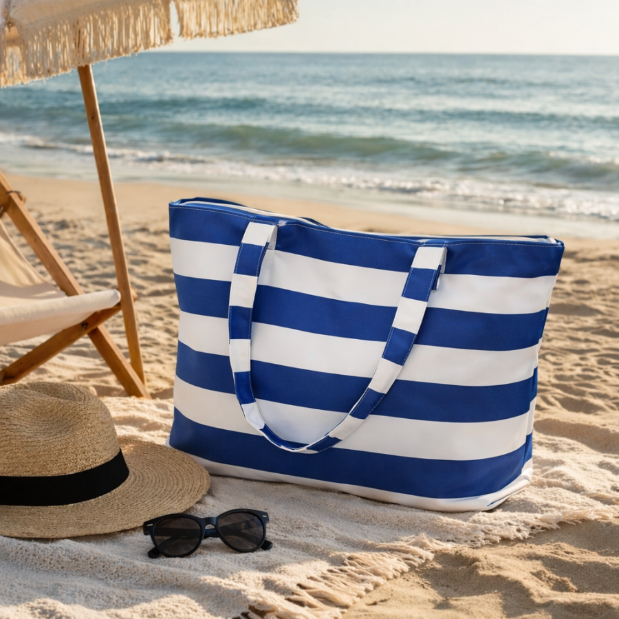 Torba na plażę - wodoodporna z kieszonką