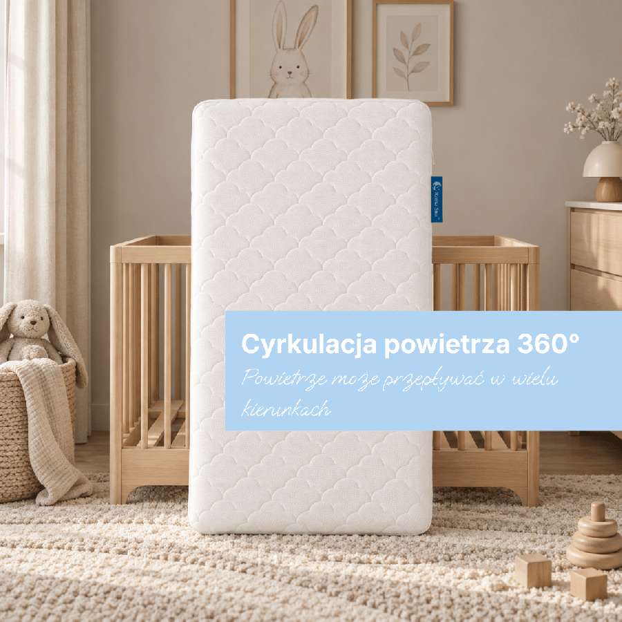 Oddychający materac dla niemowląt do łóżeczka AirFlow