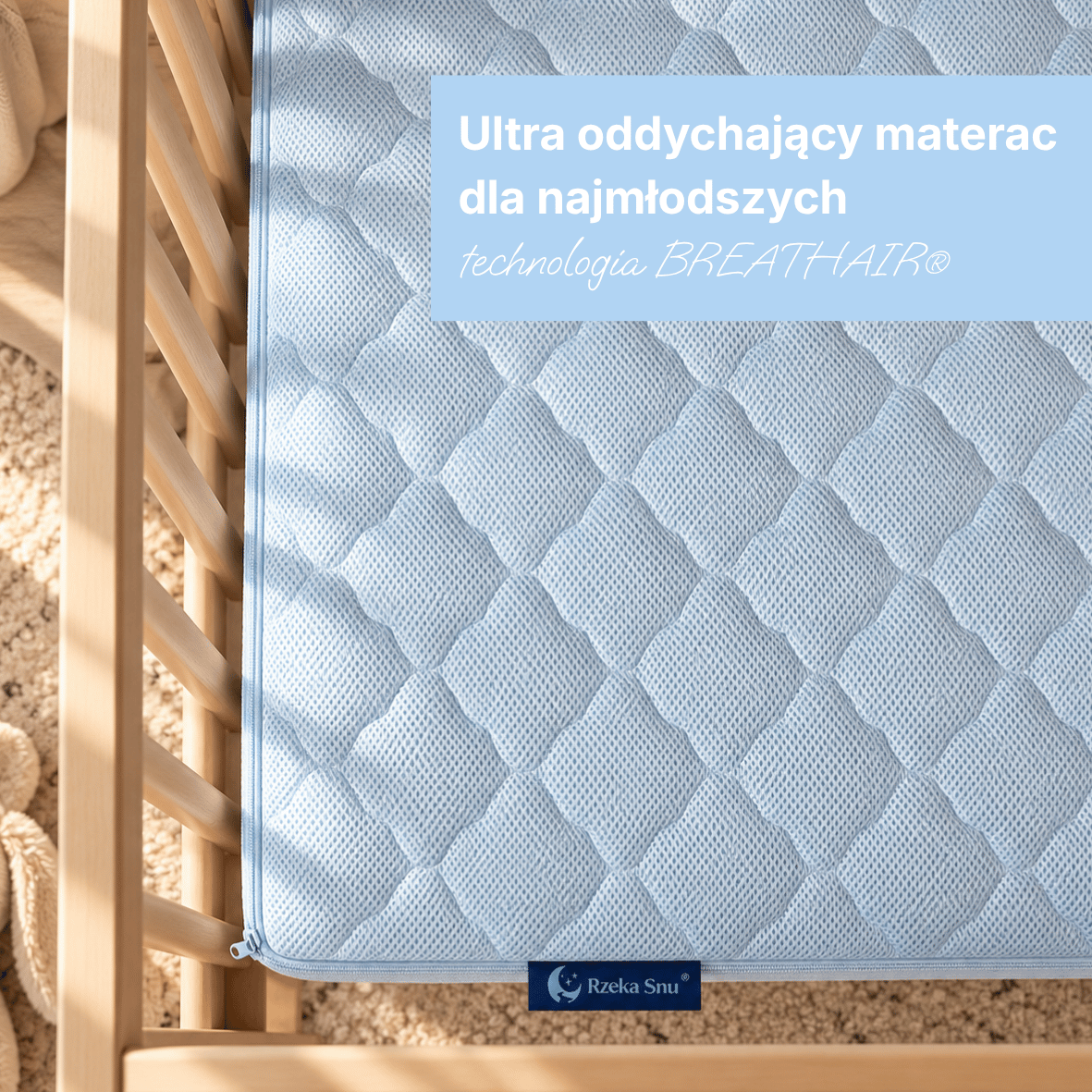 Oddychający materac do łóżeczka